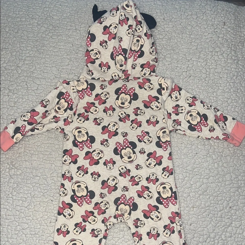 Disney Minnie Mouse Pink and White Kids Footie